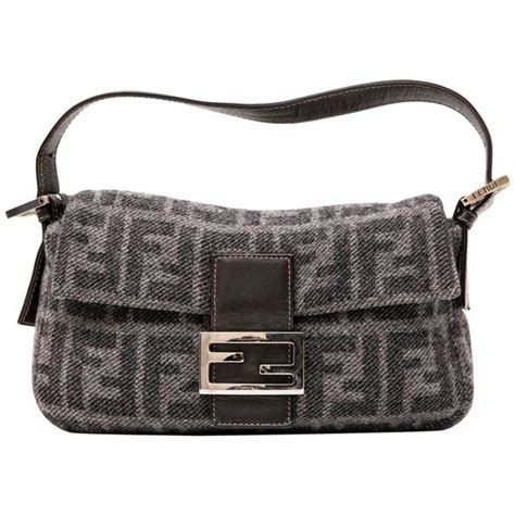grey fendi baguette